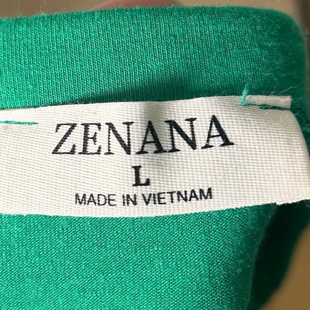 NEW Zenana Green Long Sleeve Button Down Dress Size L - Thumbnail 7