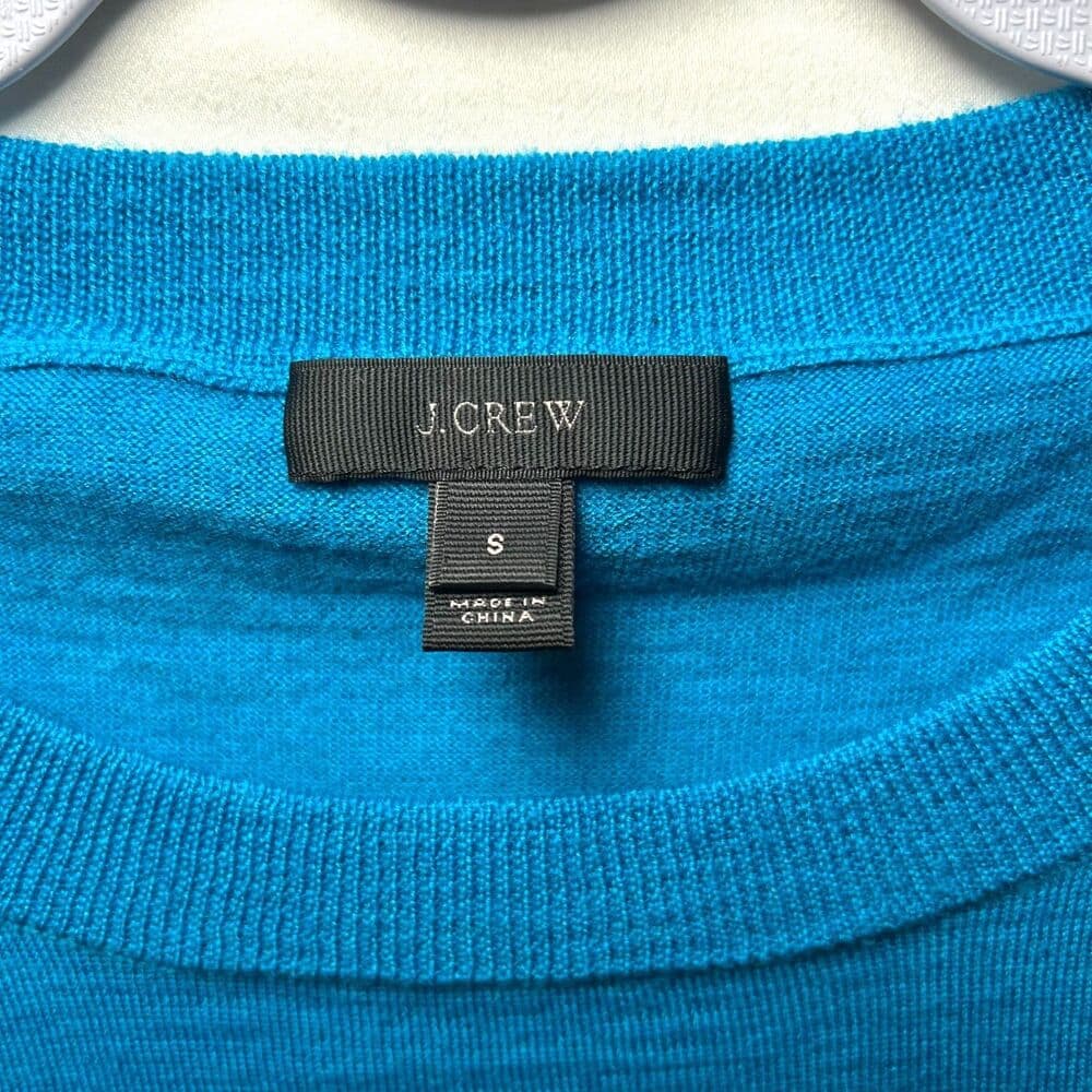 J.Crew blue 100% Merino Wool lightweight sweater S - Thumbnail 2