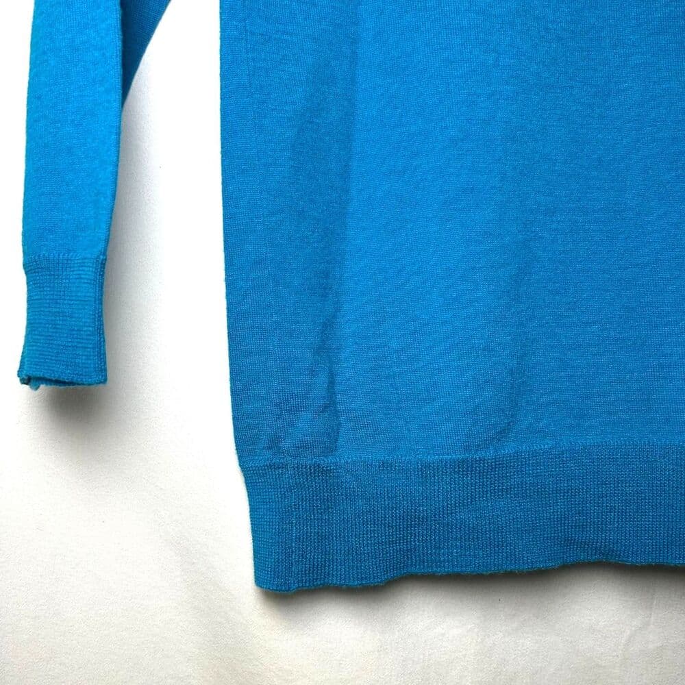J.Crew blue 100% Merino Wool lightweight sweater S - Thumbnail 3