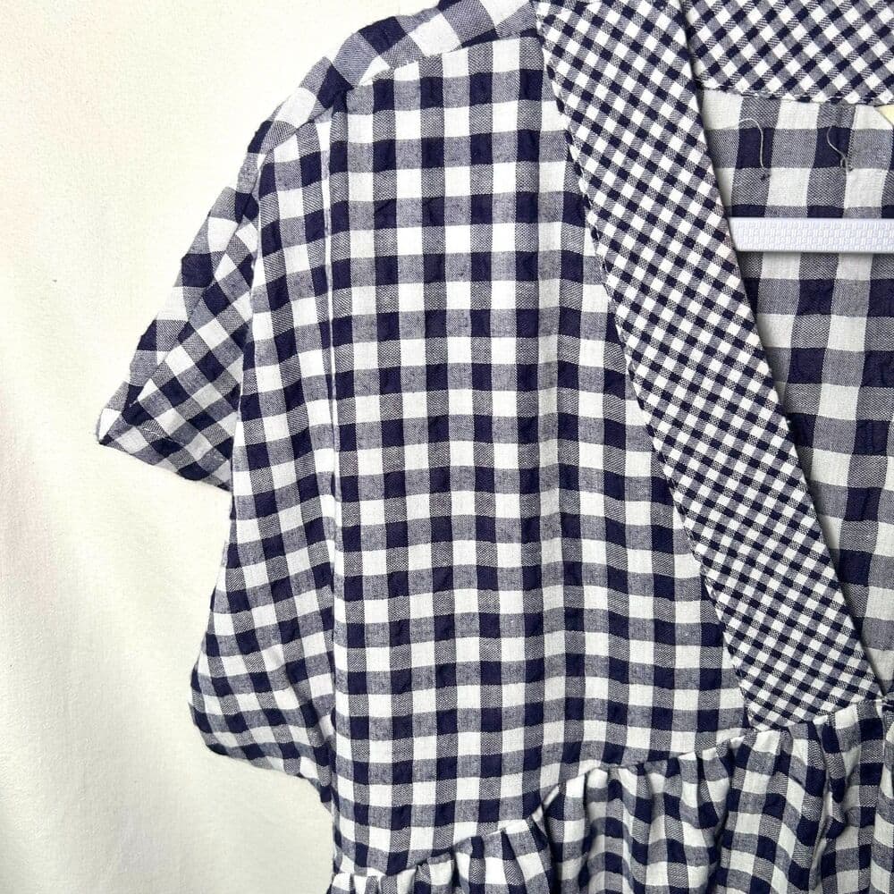NWT Anthropologie 11.1. Tylho navy white tiered babydoll dress Cottagecore Small - Thumbnail 3