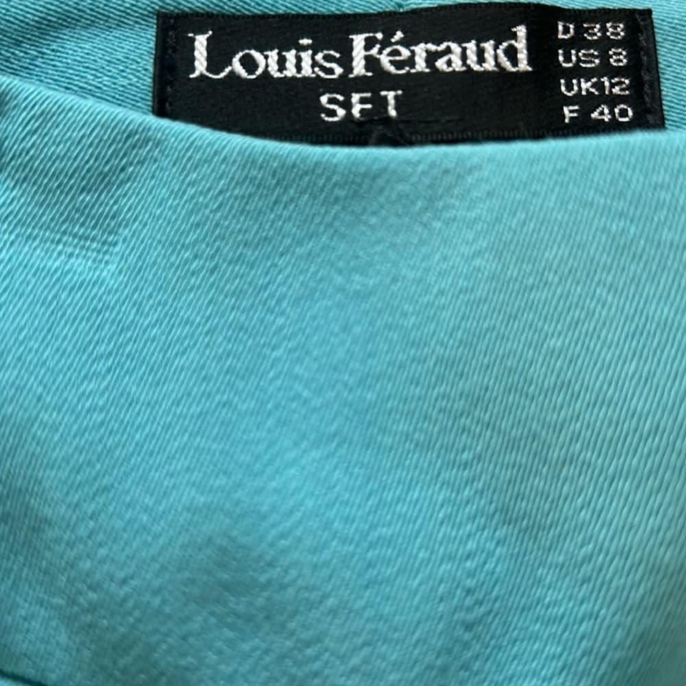 Louis Feraud Elegant Blue Skirt Suit Size 8 - Thumbnail 9