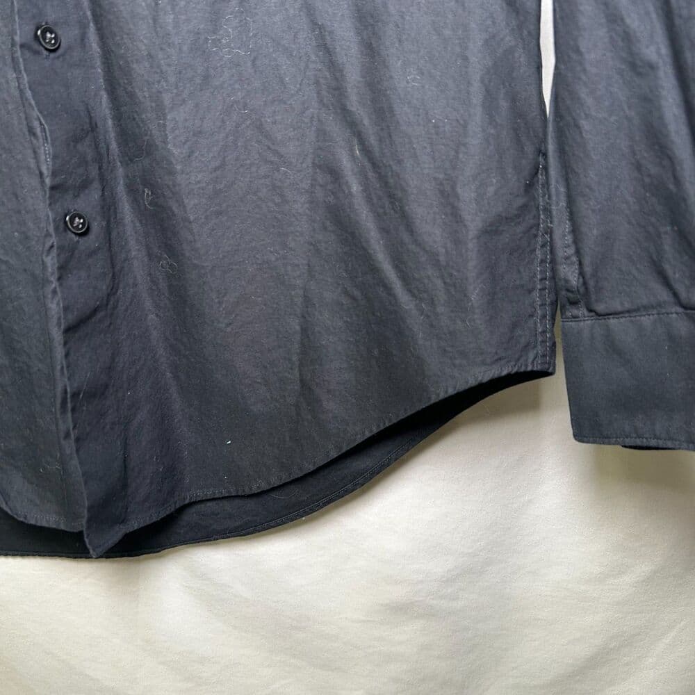 DKNY classic black long-sleeve button-down dress shirt Large - Thumbnail 3