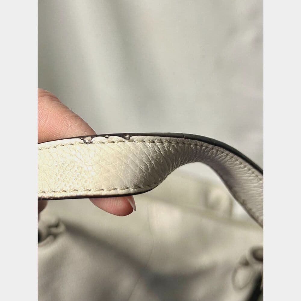 Coach Vermillion Park Kathryn Triple Zip White Soft Pebble Leather Satchel Bag - Thumbnail 9