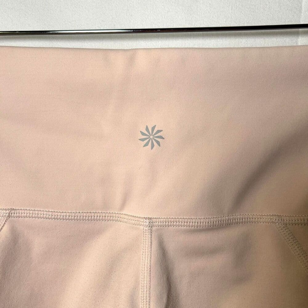 Athleta Eclipse 7/8 Tight in Ballerina Pale Pink Mesh Panel High Rise Medium - Thumbnail 7