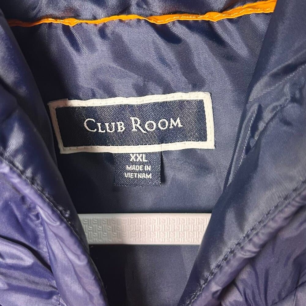 Club Room Navy Blue and Orange Puffer Vest XXL