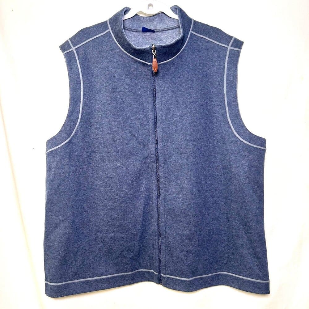 Wilkens Bros Blue Cotton Polyester Golf Vest XXL - Thumbnail 8