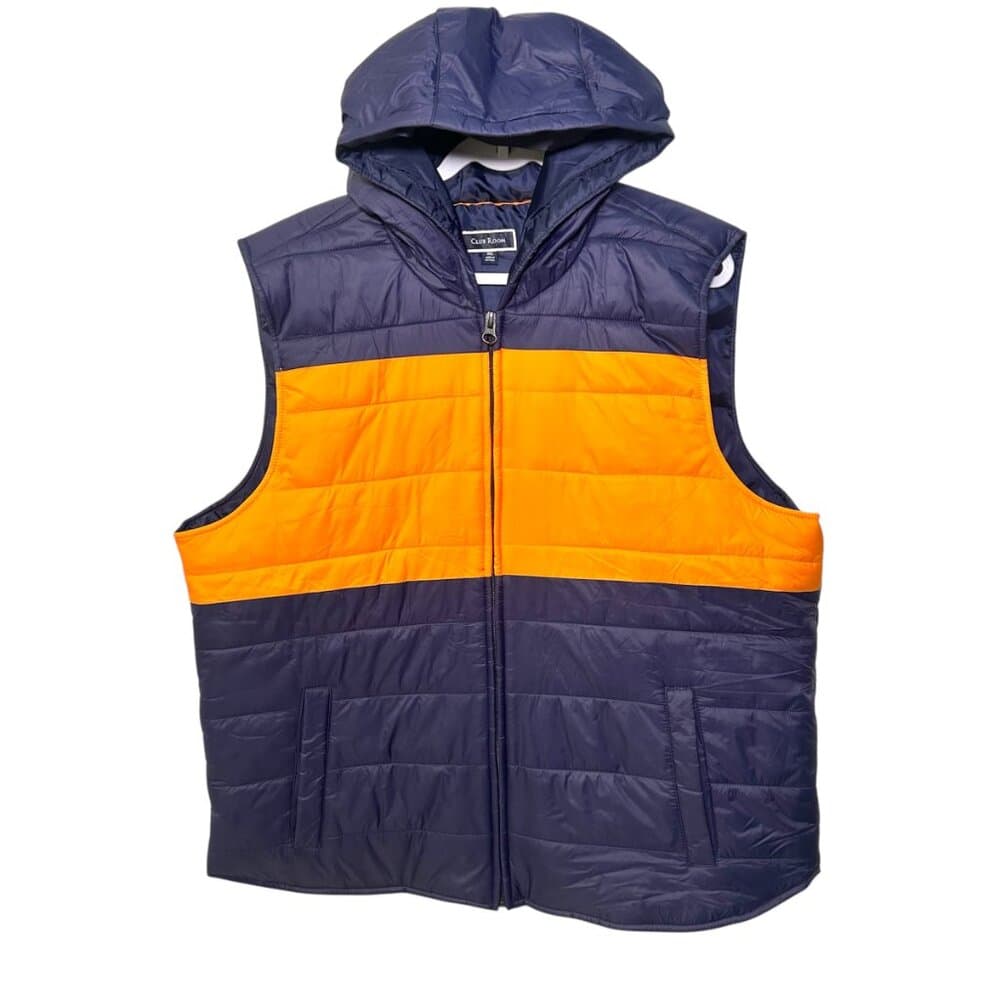 Club Room Navy Blue and Orange Puffer Vest XXL - Thumbnail 7
