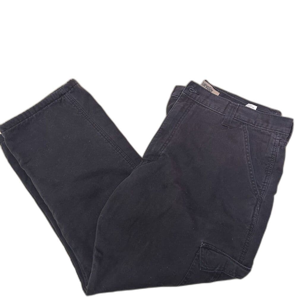 Wrangler Authentics Distressed Black Fleece-Lined Cargo Pants 36x30 - Thumbnail 9