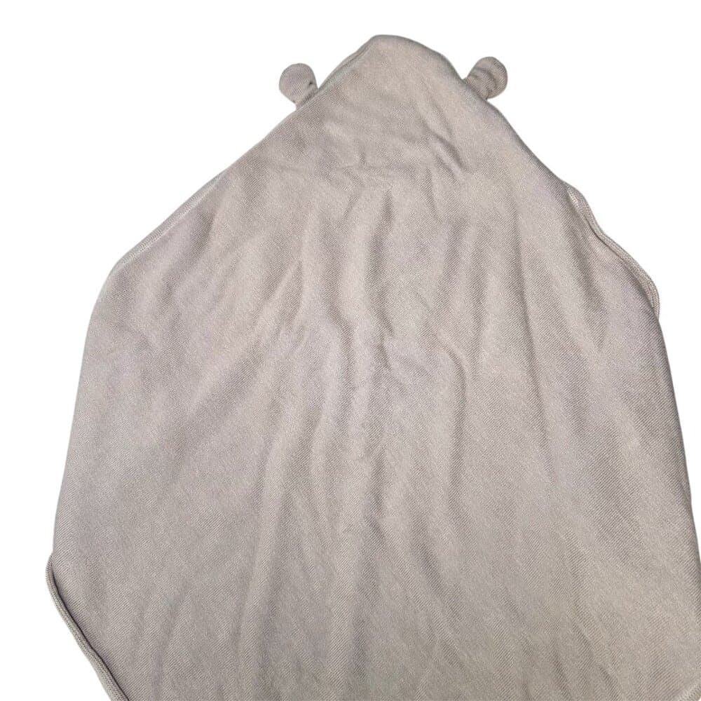 Pottery Barn Kids Forest Friends tan sherpa-lined hooded bear blanket