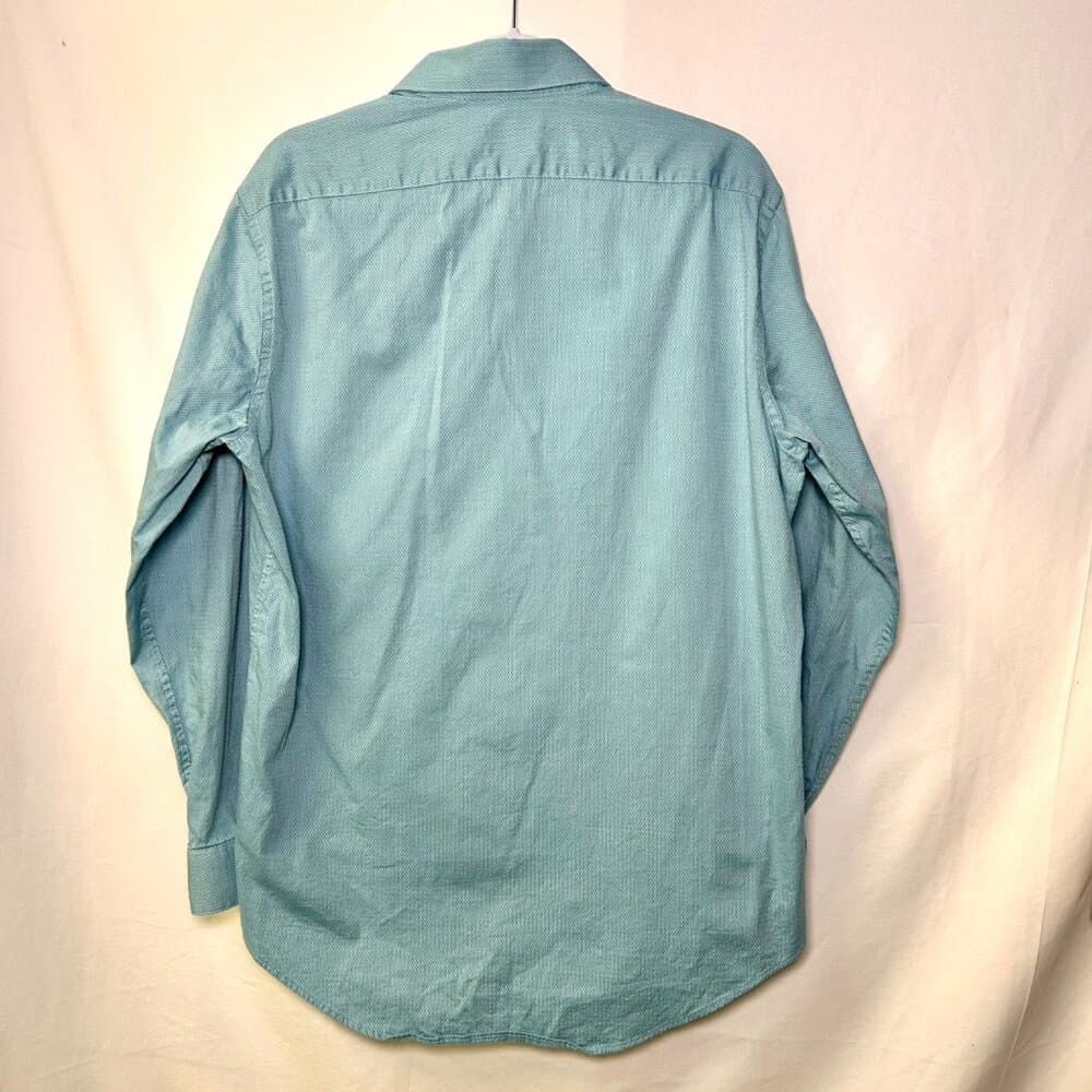 Calvin Klein Madison men's blue long sleeve button-down slim fit shirt size L - Thumbnail 2