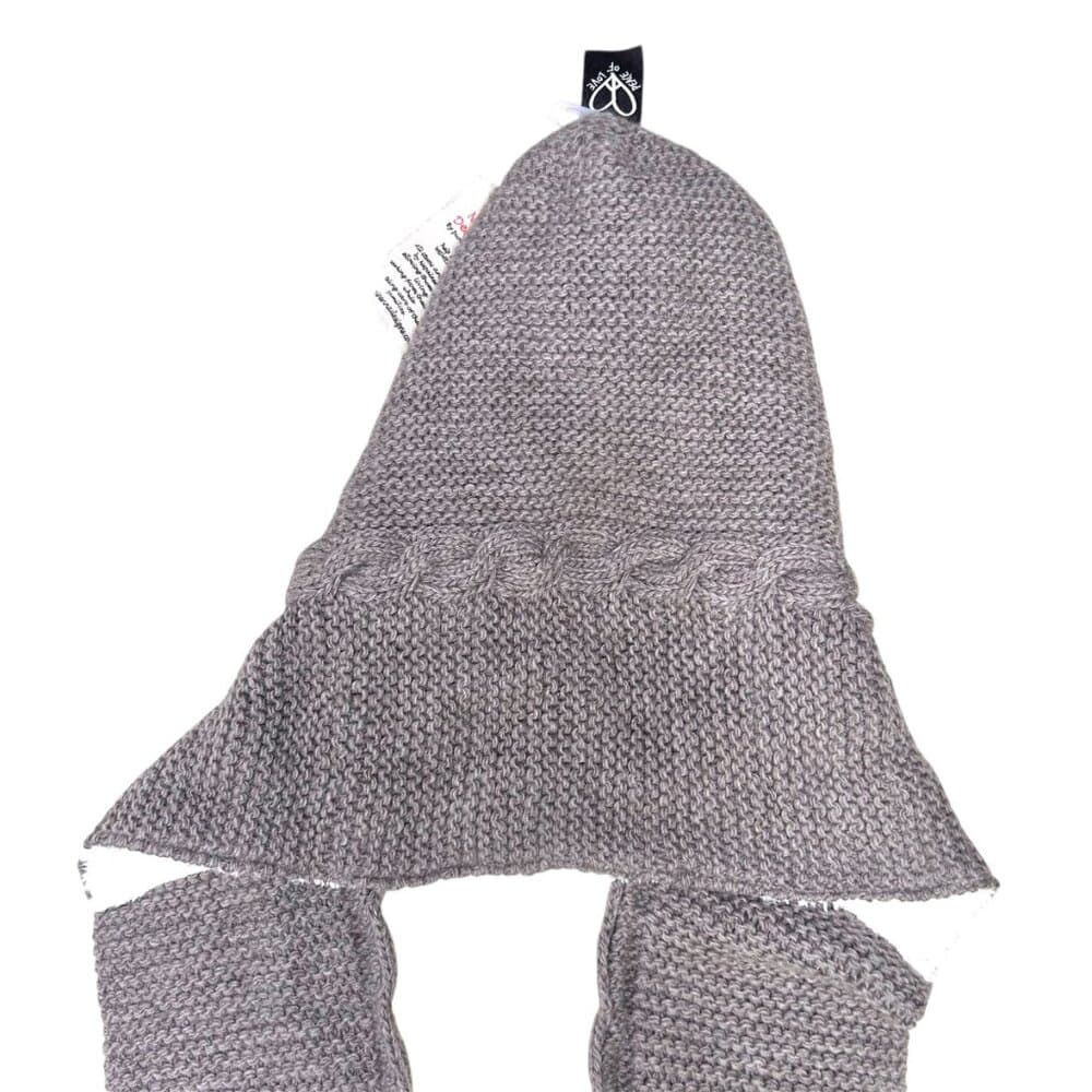 NWT Nirvanna Designs 2 Pocket Scarf Hood Cocoa Brown Gray OS