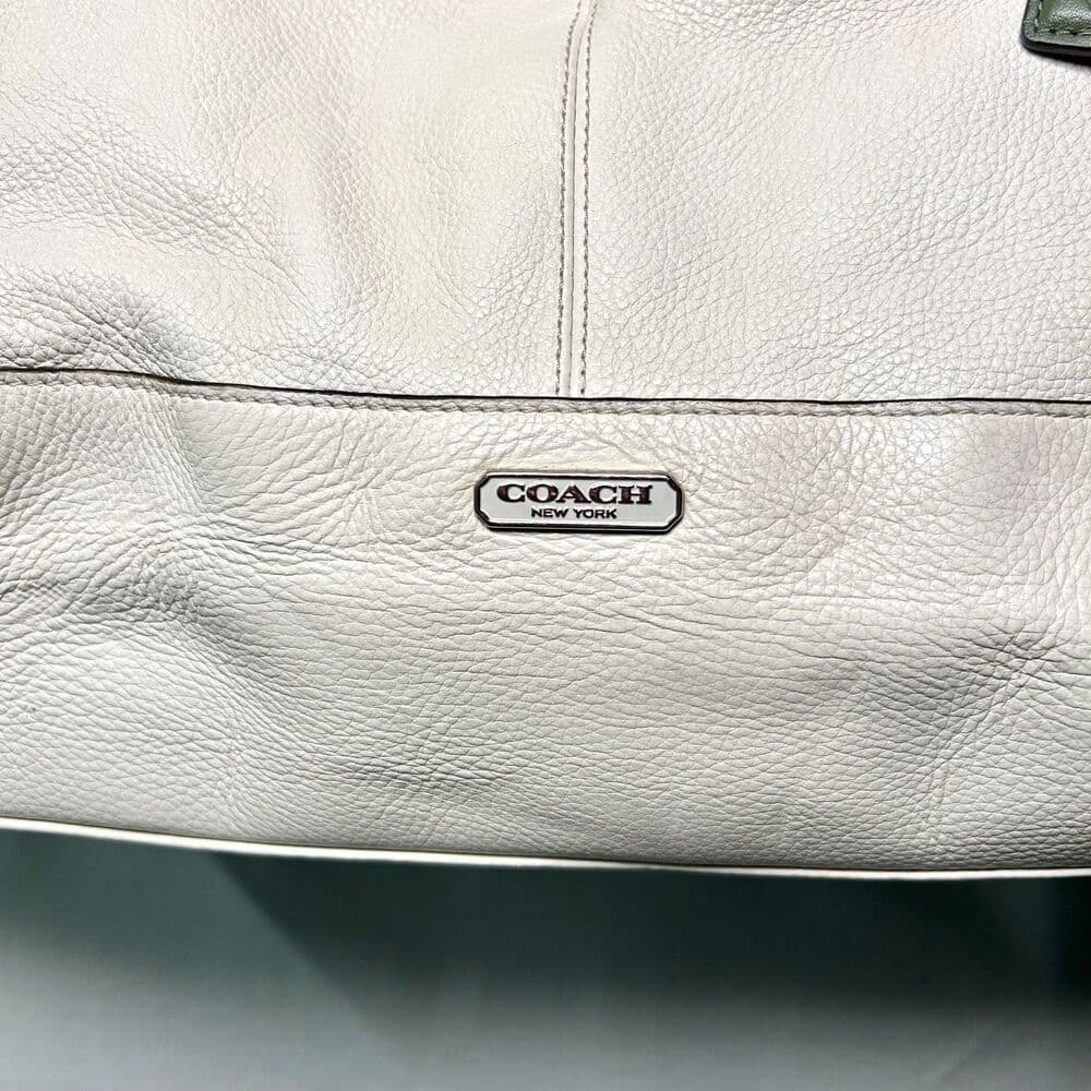 Coach Vermillion Park Kathryn Triple Zip White Soft Pebble Leather Satchel Bag - Thumbnail 2