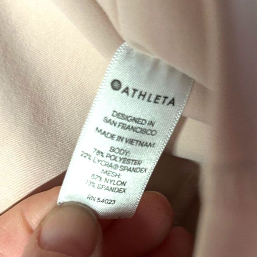 Athleta Eclipse 7/8 Tight in Ballerina Pale Pink Mesh Panel High Rise Medium - Thumbnail 6