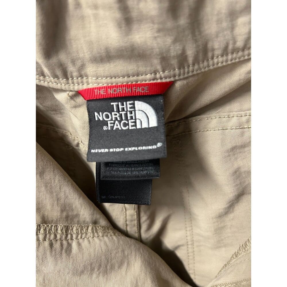 The North Face men's tan khaki nylon cargo hiking shorts size 36 - Thumbnail 4