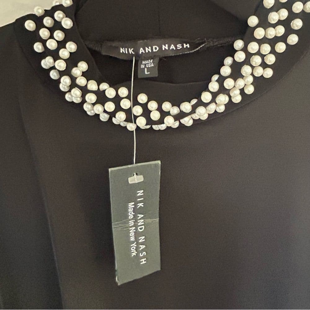 NWT Women’s Nik and Nash Little Black Sleeveless Dress Size L - Thumbnail 5