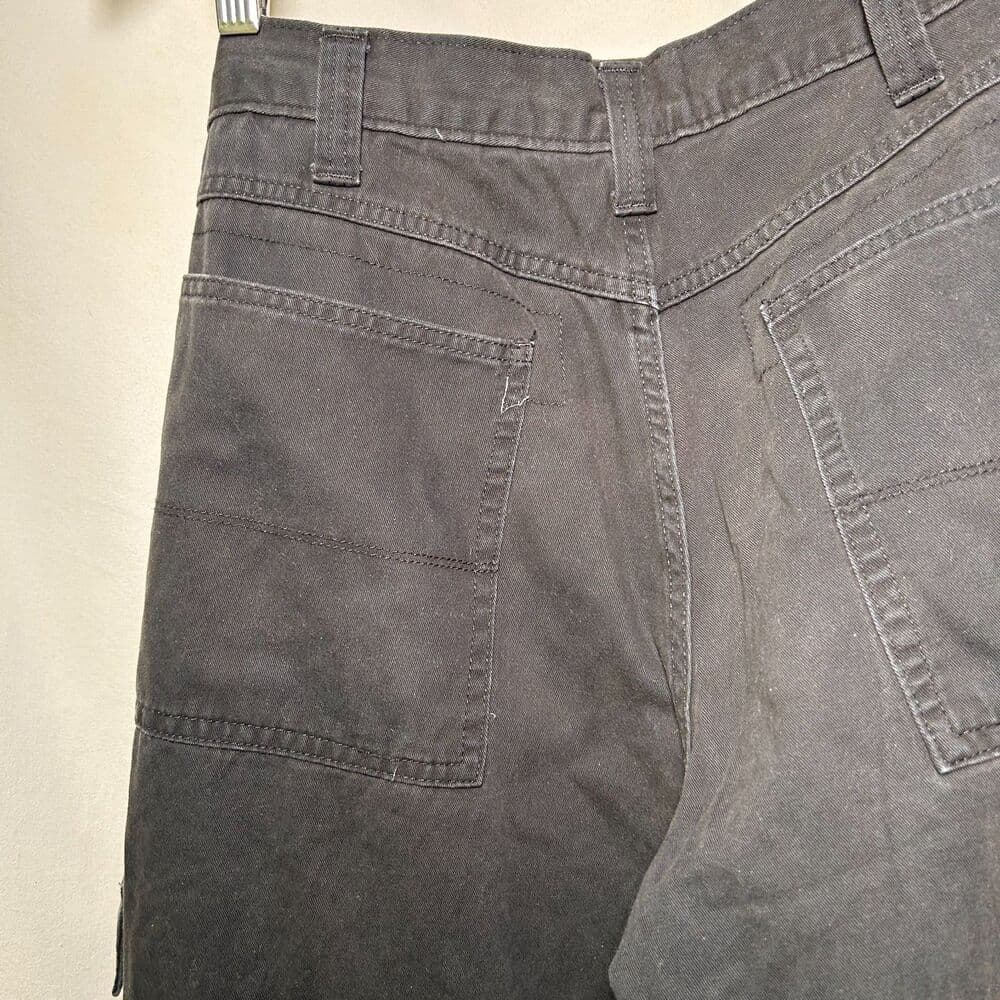 Wrangler Authentics Distressed Black Fleece-Lined Cargo Pants 36x30 - Thumbnail 7