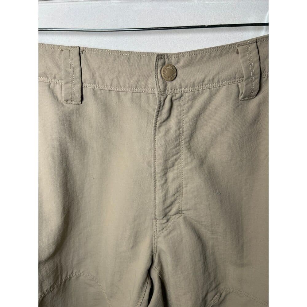 The North Face men's tan khaki nylon cargo hiking shorts size 36 - Thumbnail 2