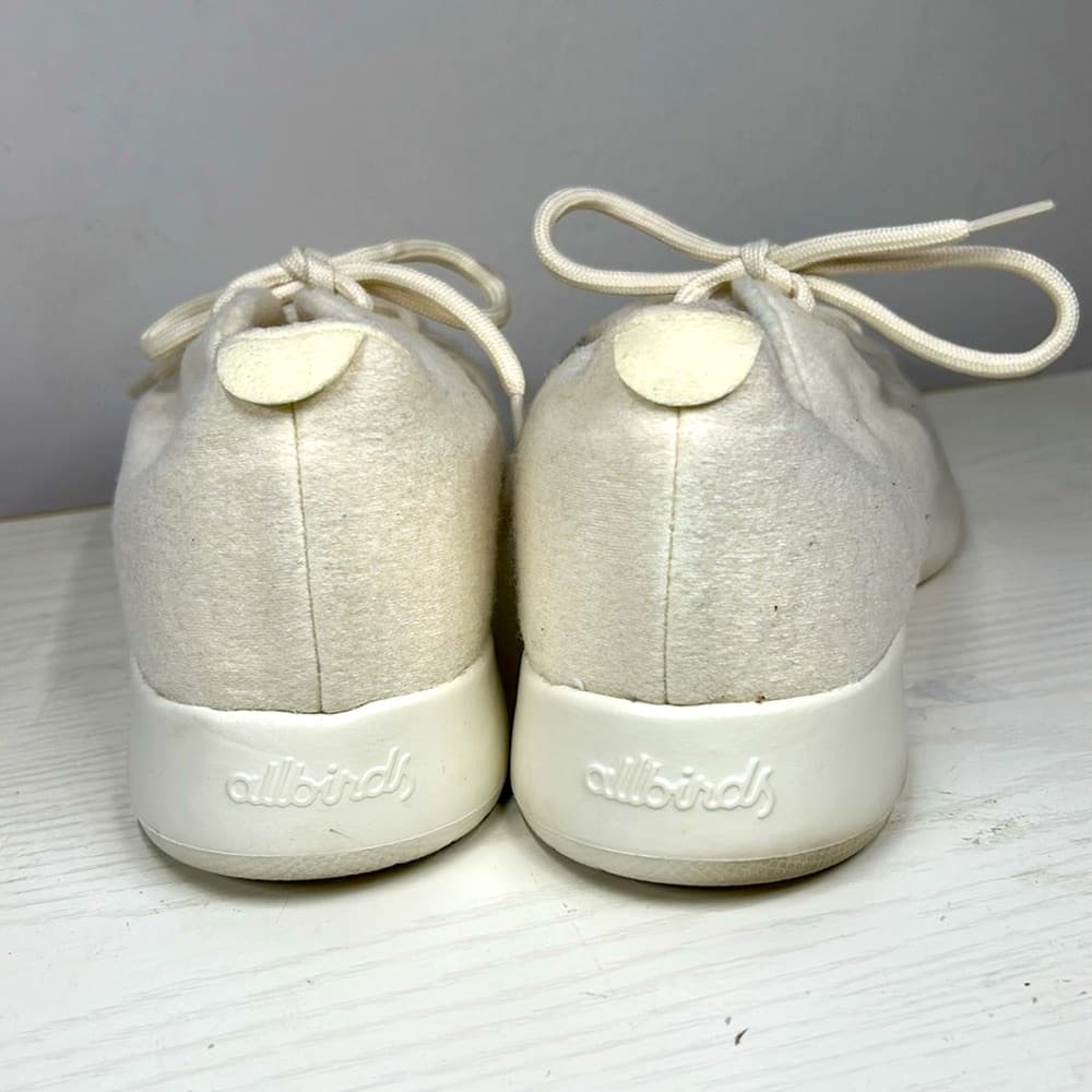Allbirds Men's Cream Casual Merino Wool Sneakers Size 10 - Thumbnail 3