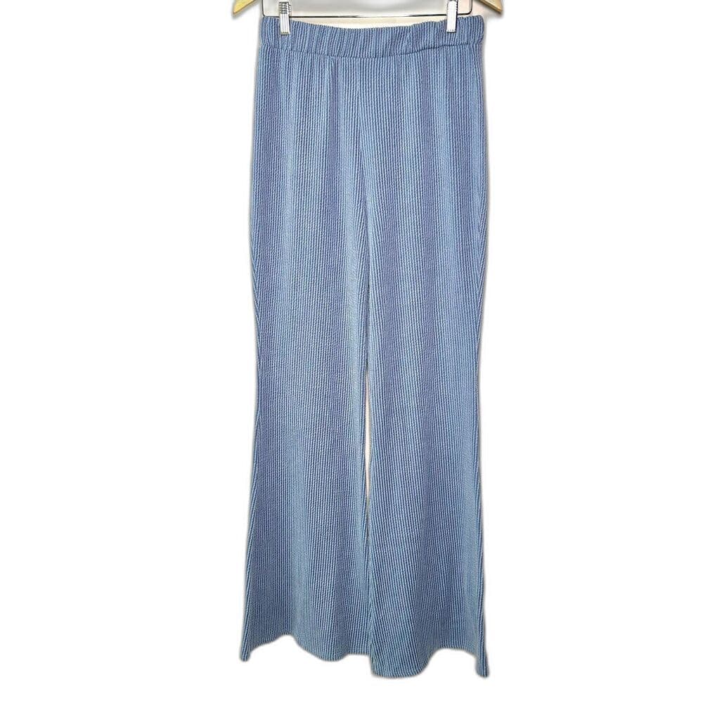 retro Teenbell blue ribbed knit flare leg Y2K pants XL - Thumbnail 8