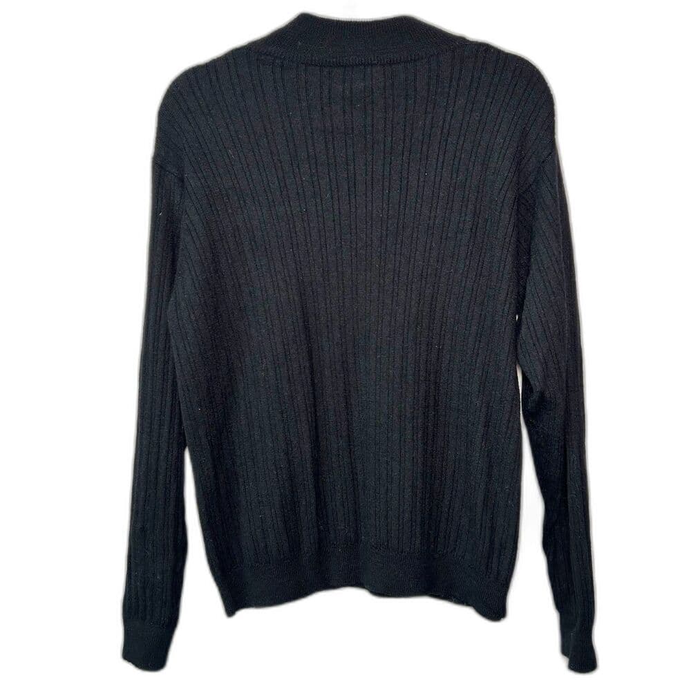 Charter Club Classic 100% Wool Black Mock Turtleneck Dark Academia L - Thumbnail 4