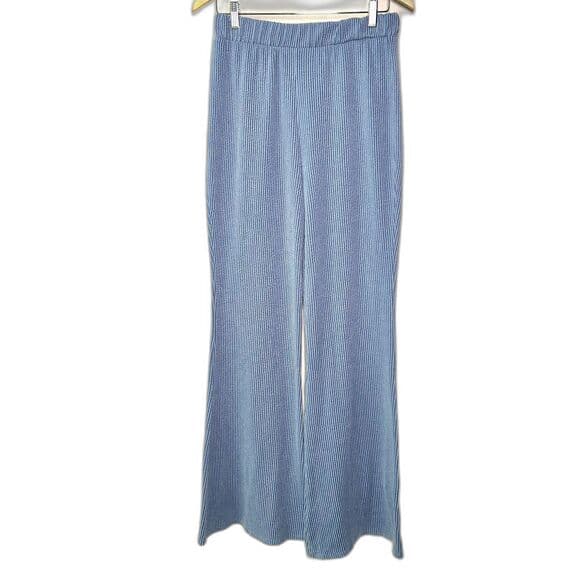retro Teenbell blue ribbed knit flare leg Y2K pants XL - Thumbnail 9