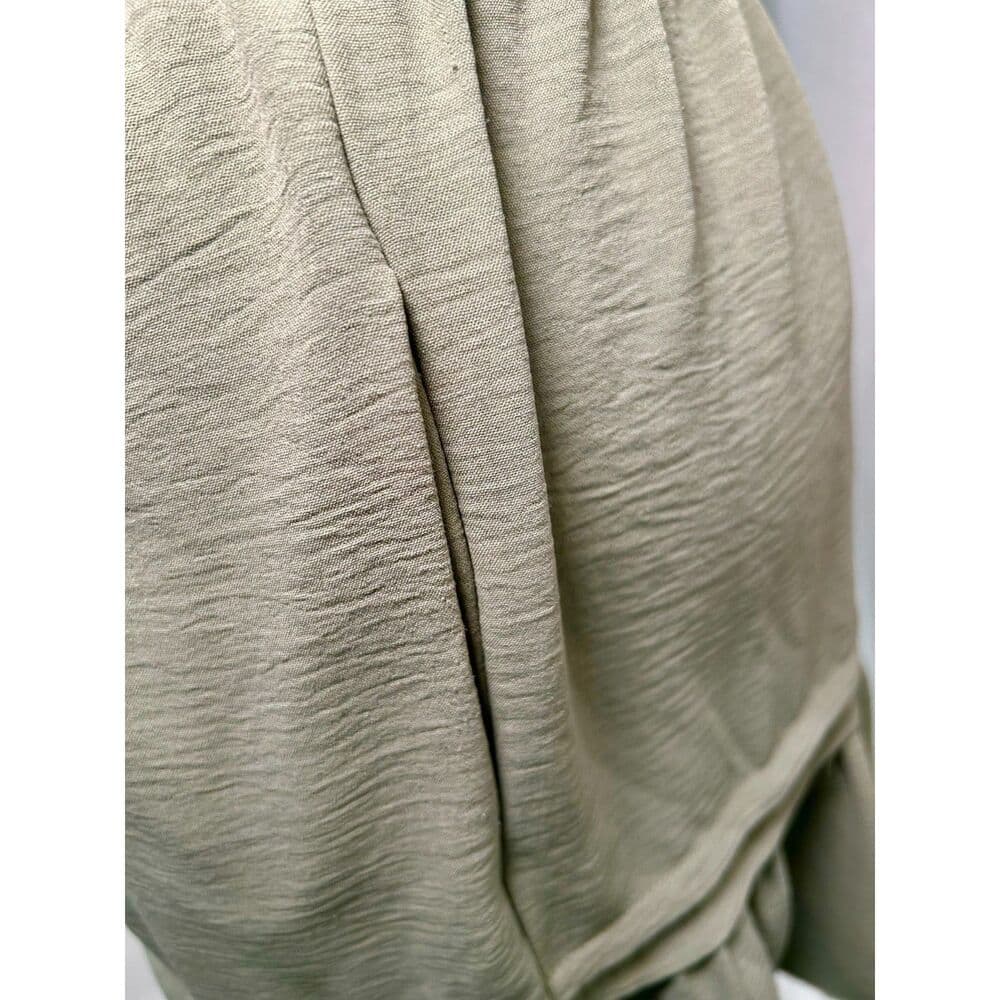 Rachel Zoe Sage Green Modern Boho Tiered Mini Dress Small - Thumbnail 7
