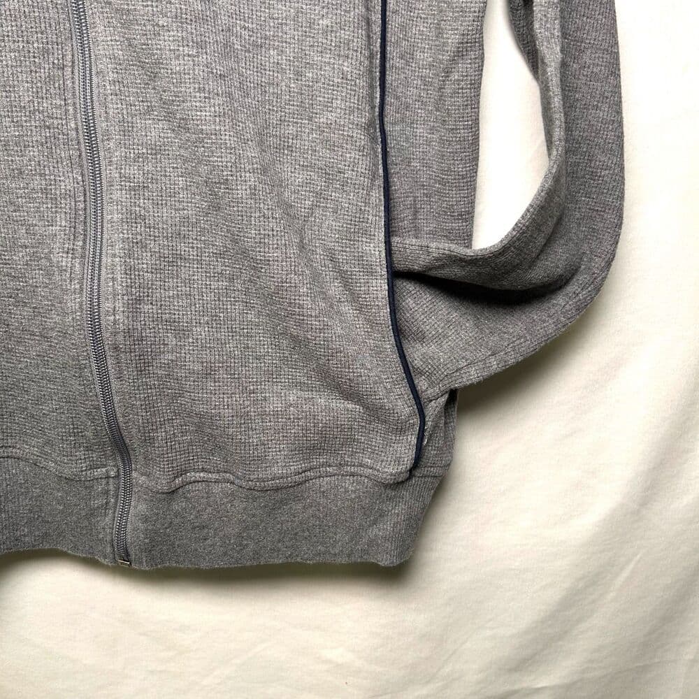 Michael Kors grey textured knit full-zip cardigan sweater Size L - Thumbnail 3