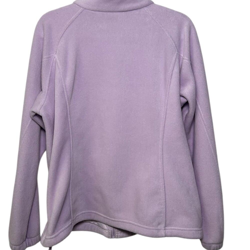 Columbia Women's Benton Springs Full-Zip fleece jacket in light purple Size 1X - Thumbnail 2