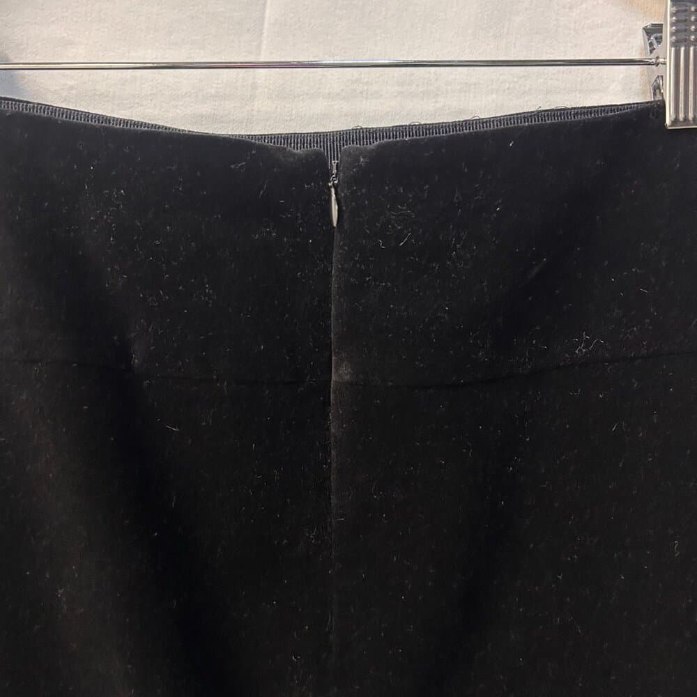 Ann Taylor Black Velvet Pencil Skirt Size 10 Dark Academia - Thumbnail 3