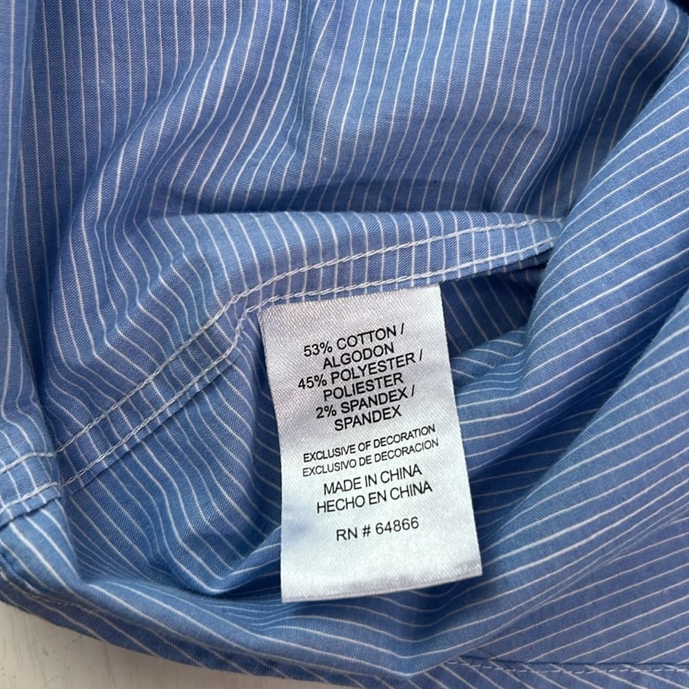 Lee Men's Blue Short Sleeve Stretch Shirt regular Fit Size L - Thumbnail 3