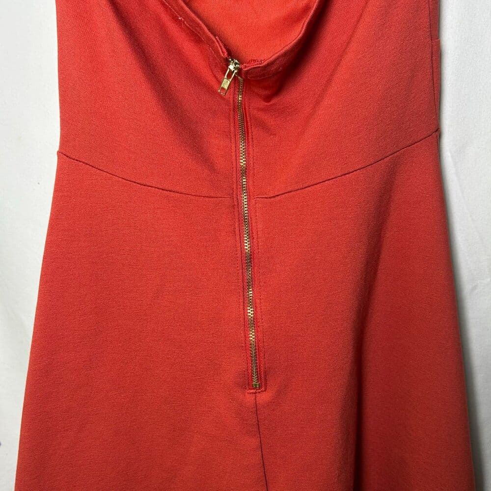 NWT Francesca's Mi Ami orange halter-style fit & flare dress XS - Thumbnail 3
