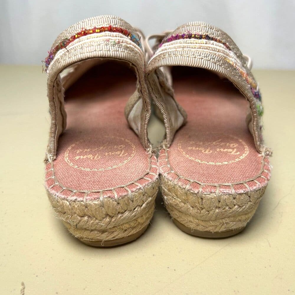 Toni Pons Noa women's rainbow woven espadrille wedge sandals Size 37 - Thumbnail 4