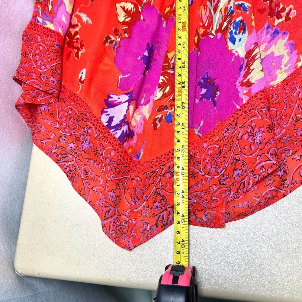 Anthropologie Maeve Grecia Red Off Shoulder Ruffle Dress Tomato Girl Coquette 0 - Thumbnail 9