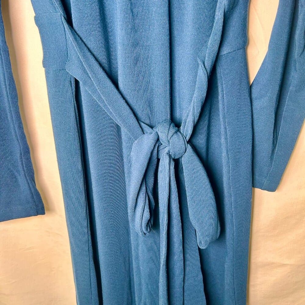 CAbi 227 Chelsey Faux Wrap Dress Teal Blue Size M - Thumbnail 7