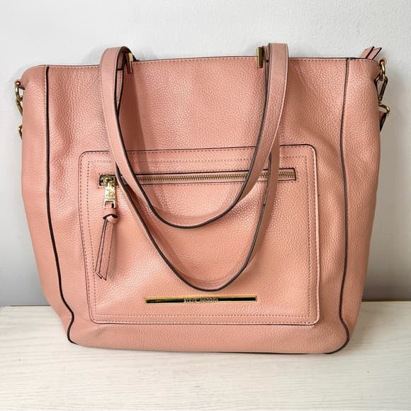 Soft Pink Steve Madden Faux Leather Shoulder Bag w/Crossbody Strap - Thumbnail 10