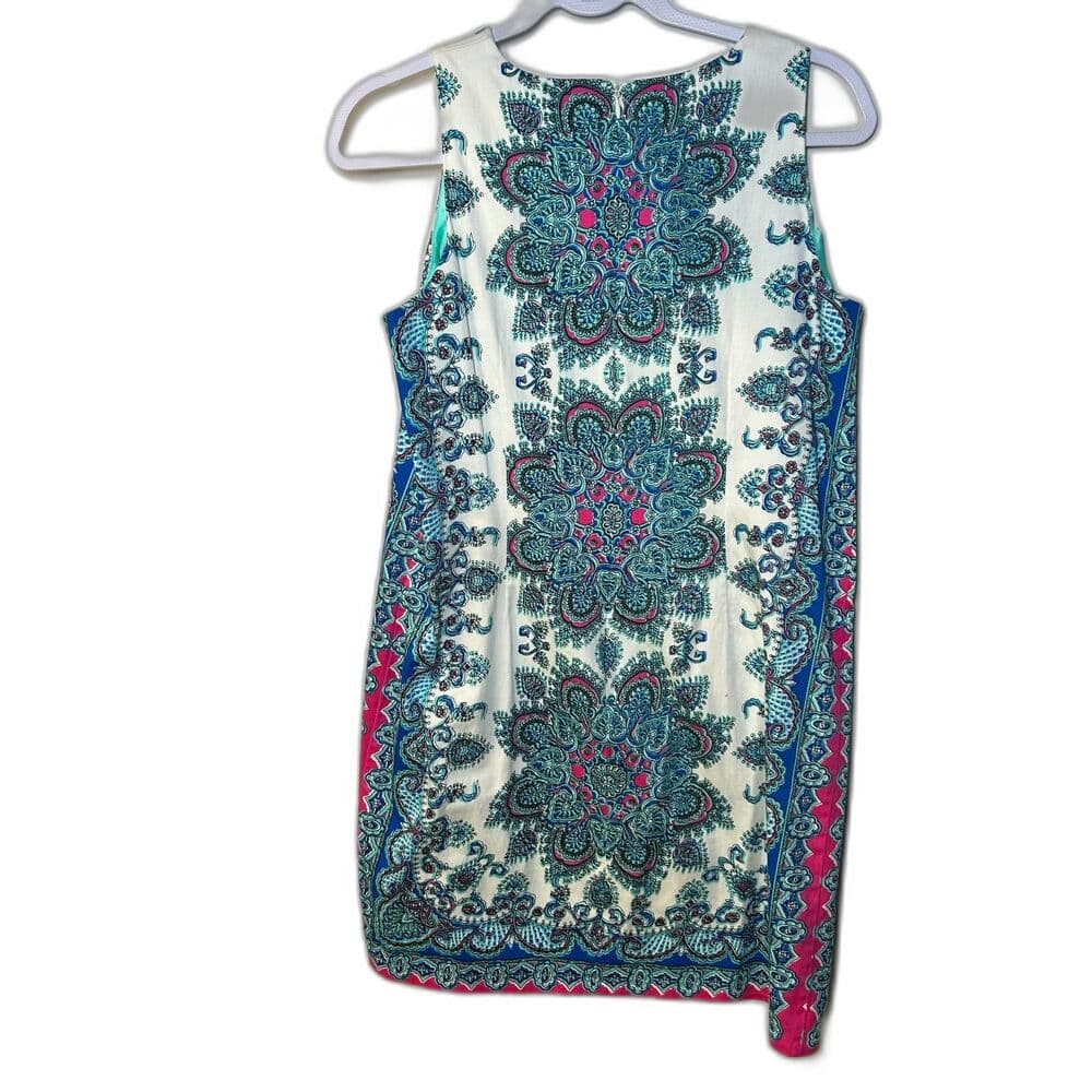 London Times blue white mandala shift dress Size 8 - Thumbnail 4