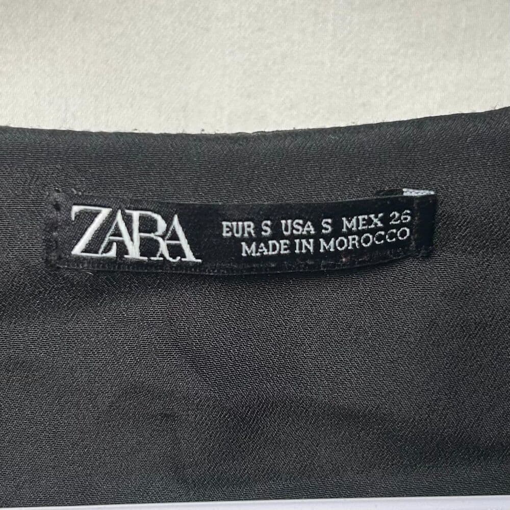 Zara Black Paisley Half-Wrap Festival Dress w/ Fringe Small - Thumbnail 3