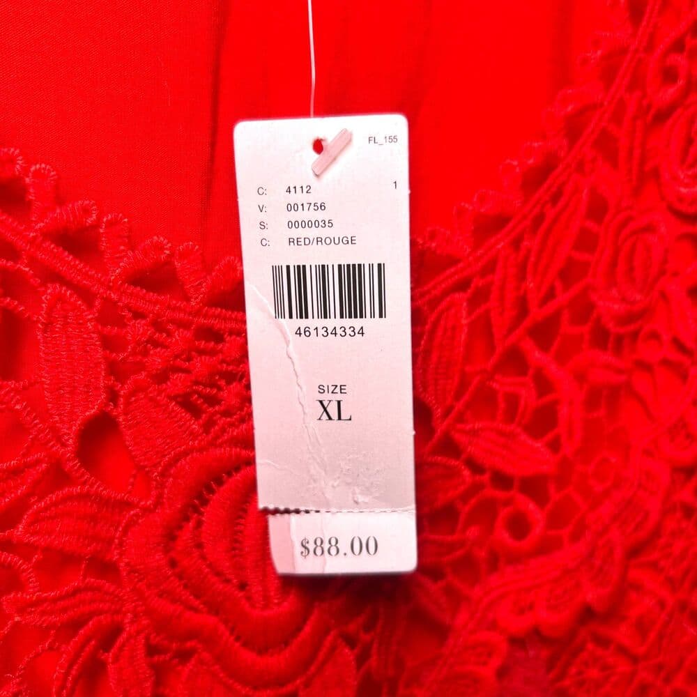 NWT Anthropologie Tiny Red Gardenia Lace Top XL Festival Bohemian - Thumbnail 6