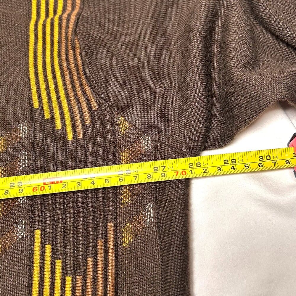 Vintage Stacy Adams brown collared 1/4 zip pullover sweater 4XL - Thumbnail 7