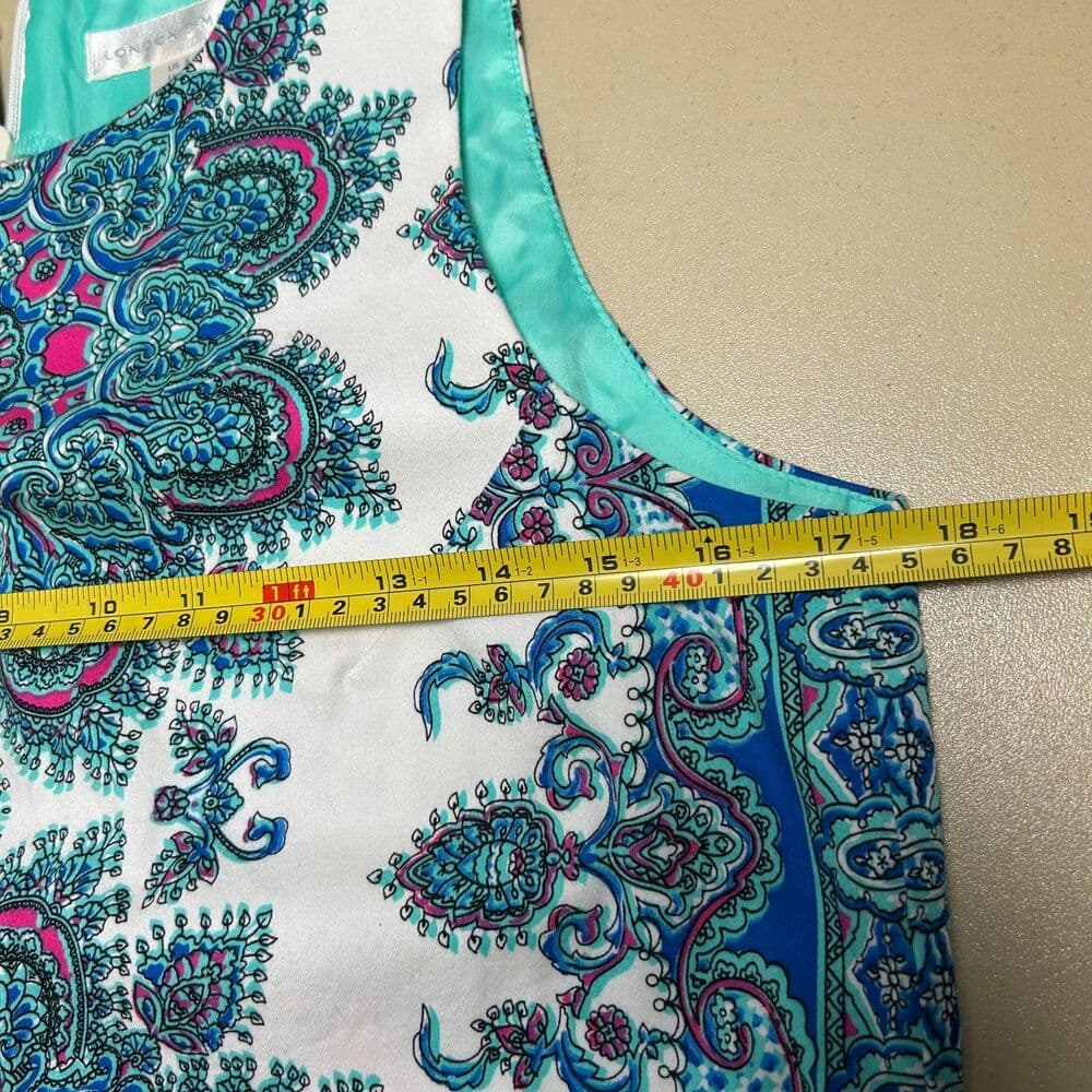 London Times blue white mandala shift dress Size 8 - Thumbnail 6