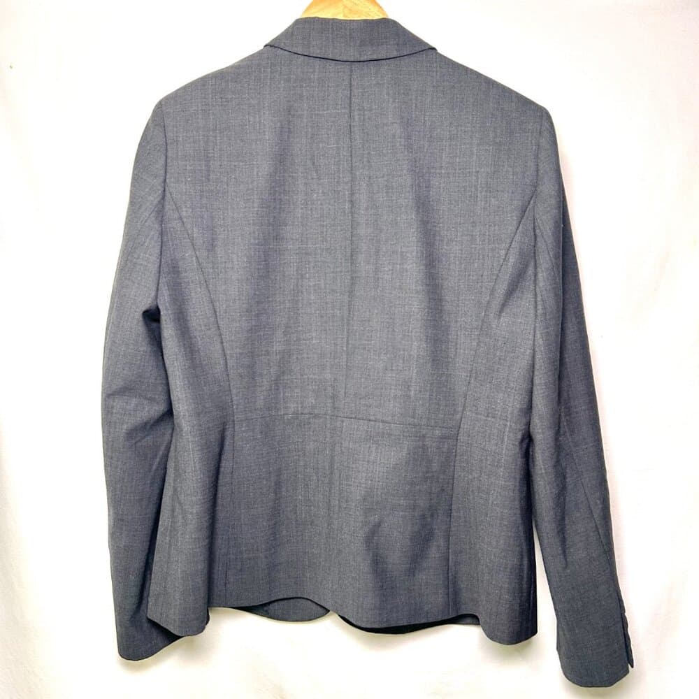 Jones New York blazer in charcoal gray stretch polyester wool blend Size 12 - Thumbnail 4