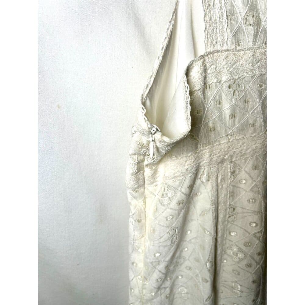 NWT MSSP Sheath Dress Womens S Ivory Lace Sleeveless Square Neck - Thumbnail 6