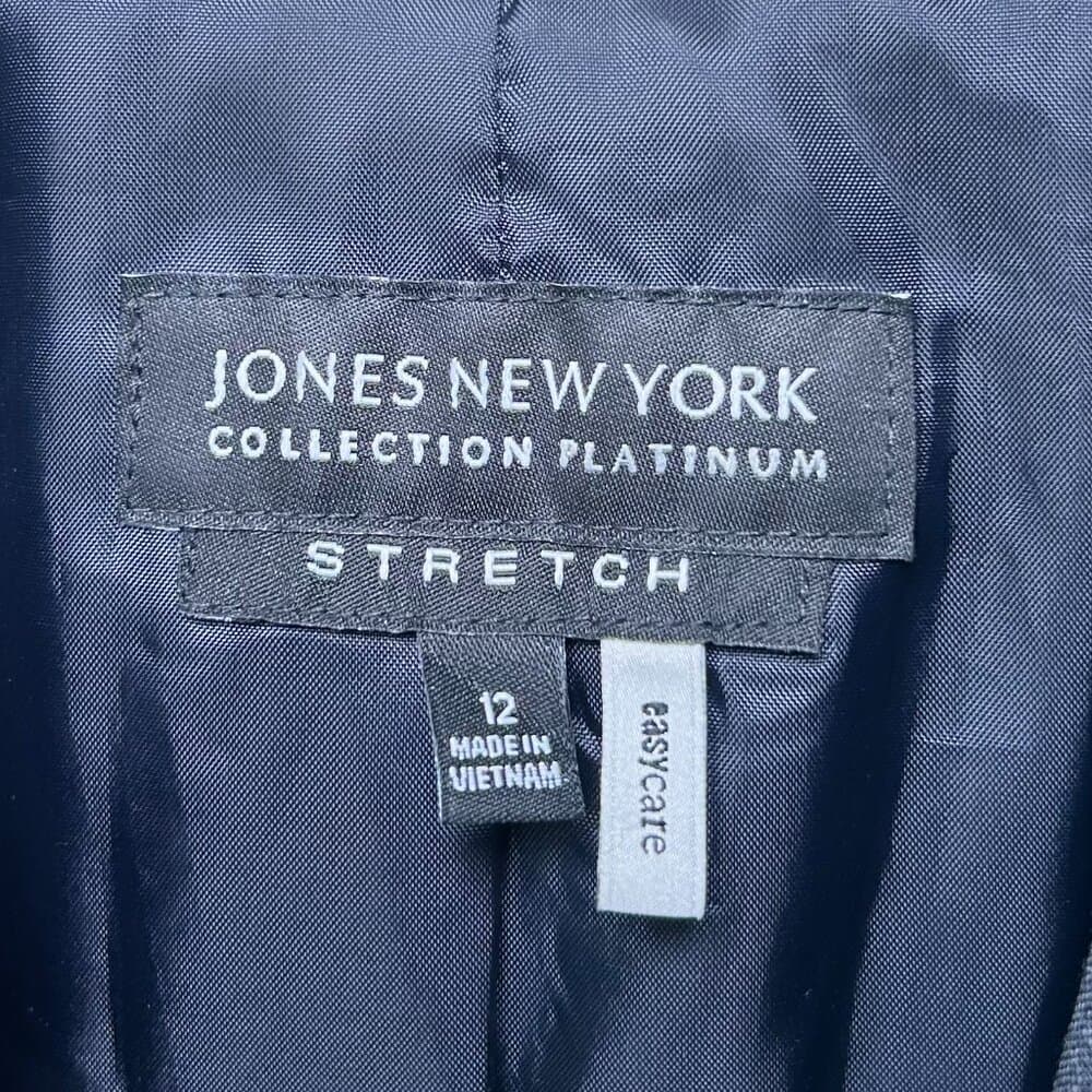 Jones New York blazer in charcoal gray stretch polyester wool blend Size 12 - Thumbnail 2