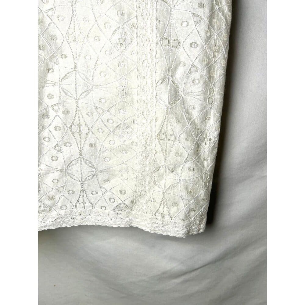 NWT MSSP Sheath Dress Womens S Ivory Lace Sleeveless Square Neck - Thumbnail 3