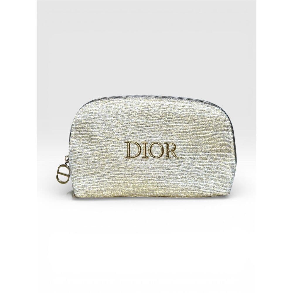 Christian Dior Holiday 2024 Limited Edition Cosmetic Pouch Gold Charm - Thumbnail 9