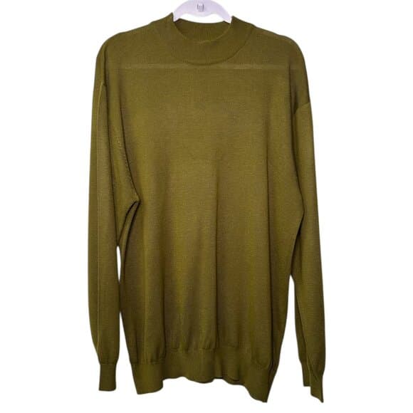 Inserch green mockneck lightweight sweater with anti-pilling finish 3XL - Thumbnail 9