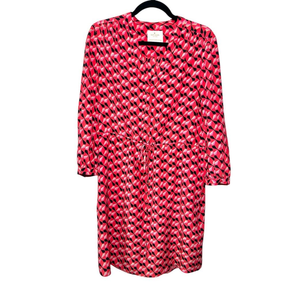 Kate Spade New York Silk Drawstring Dress Medium - Thumbnail 11