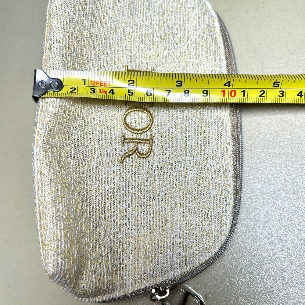 Christian Dior Holiday 2024 Limited Edition Cosmetic Pouch Gold Charm - Thumbnail 6