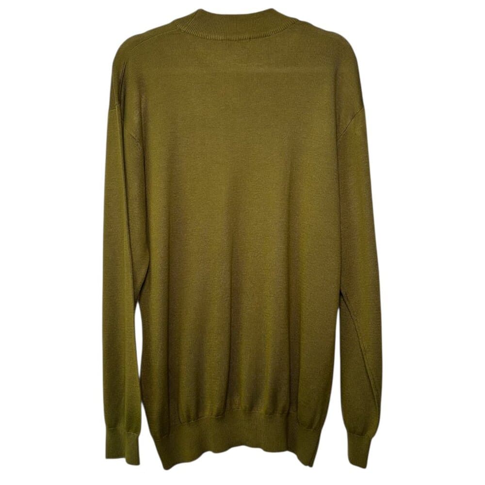 Inserch green mockneck lightweight sweater with anti-pilling finish 3XL