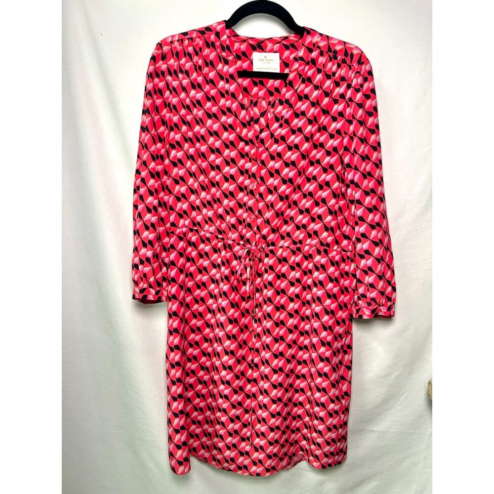 Kate Spade New York Silk Drawstring Dress Medium - Thumbnail 6